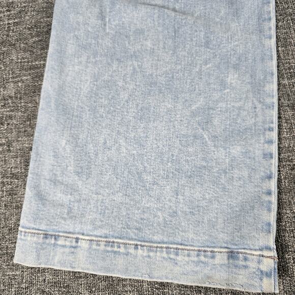 American Eagle Jeans Womens 12 Regular High Rise Baggy Wide Leg Light Blue Cargo - Picture 14 of 14